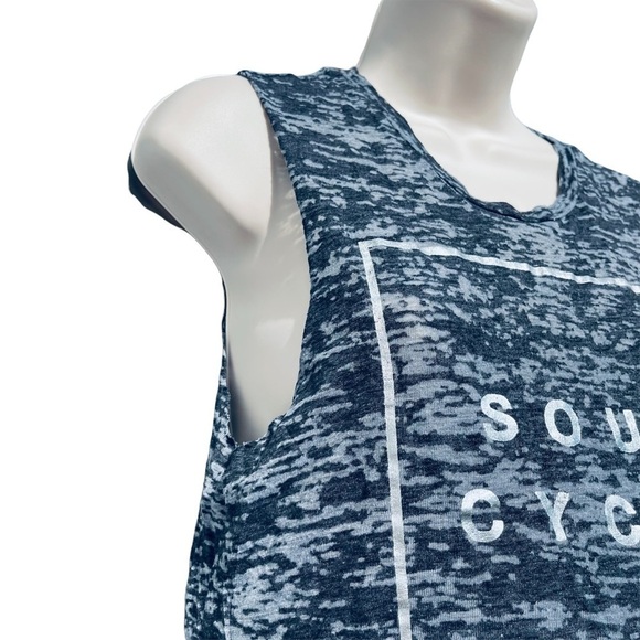 SOULCYCLE sleeveless muscle tank top tee camo black grey sheer lightweight - Picture 7 of 10